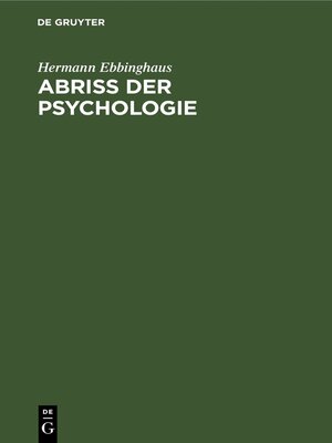 cover image of Abriss der Psychologie